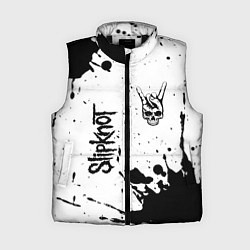 Женский жилет Slipknot и рок символ на светлом фоне, цвет: 3D-черный
