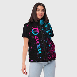 Женский жилет Volvo - neon gradient: по-вертикали, цвет: 3D-черный — фото 2