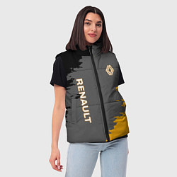 Женский жилет Renault черно-желтые брызги, цвет: 3D-светло-серый — фото 2