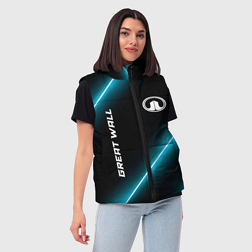 Женский жилет Great Wall неоновые лампы / 3D-Черный – фото 3