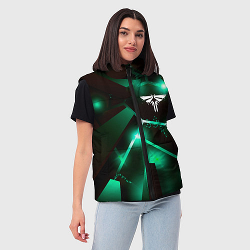 Женский жилет The Last Of Us разлом плит / 3D-Черный – фото 3