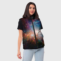 Женский жилет Безграничный космос, цвет: 3D-красный — фото 2