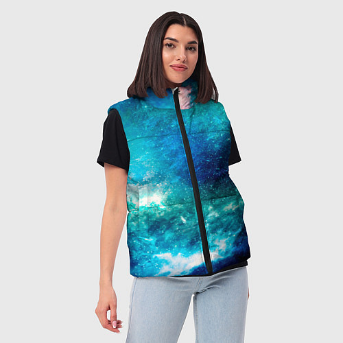 Женский жилет Звёздная Вселенная / 3D-Черный – фото 3