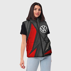 Женский жилет Volkswagen sports racing, цвет: 3D-черный — фото 2