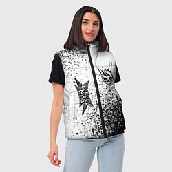 Женский жилет Babymetal и рок символ на светлом фоне, цвет: 3D-черный — фото 2