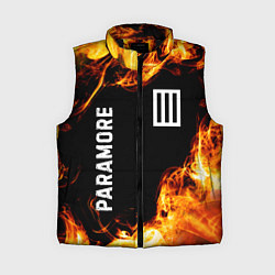 Женский жилет Paramore и пылающий огонь, цвет: 3D-черный
