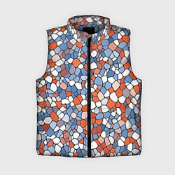 Женский жилет Красочная мозаика, цвет: 3D-светло-серый