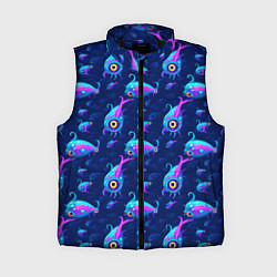 Женский жилет Subnautica паттерн с рыбами