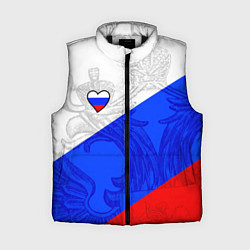 Женский жилет Сердечко - Россия, цвет: 3D-черный