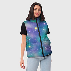 Женский жилет Космическое сияние волшебное, цвет: 3D-красный — фото 2