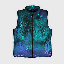 Женский жилет Абстракция: неоновые огни подводного мира