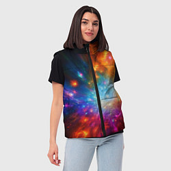 Женский жилет Космическая многомерность, цвет: 3D-красный — фото 2
