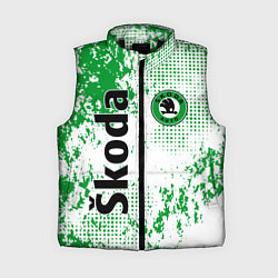 Женский жилет Skoda auto logo, цвет: 3D-черный