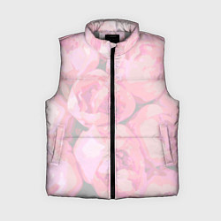 Женский жилет Розы бледные, цвет: 3D-светло-серый