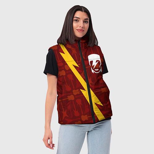 Женский жилет David Bowie гитары и молния / 3D-Черный – фото 3