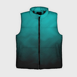 Женский жилет Бирюзово-черный дым - Хуф и Ся