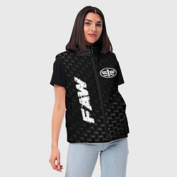 Женский жилет FAW карбоновый фон, цвет: 3D-черный — фото 2