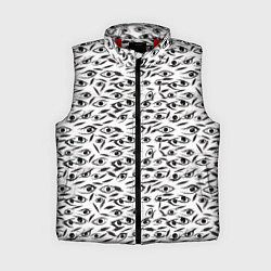 Женский жилет Море глаз на белом фоне