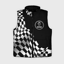 Женский жилет Saab racing flag, цвет: 3D-черный