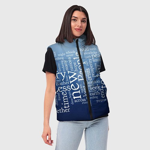 Женский жилет Мир словесных пазлов / 3D-Красный – фото 3