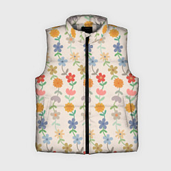 Женский жилет Flowers life, цвет: 3D-светло-серый