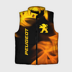 Женский жилет Peugeot - gold gradient: надпись, символ, цвет: 3D-черный