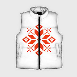 Женский жилет Удмуртский узор, цвет: 3D-светло-серый