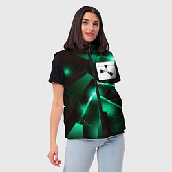 Женский жилет Rust разлом плит, цвет: 3D-черный — фото 2