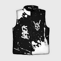 Женский жилет Slayer и рок символ на темном фоне, цвет: 3D-черный