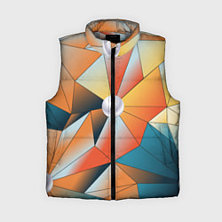 Женский жилет Жемчужина - градиент из полигональных треугольнико, цвет: 3D-светло-серый