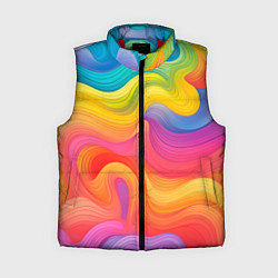 Женский жилет Красочные разливы, цвет: 3D-красный