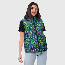 Женский жилет Абстрактный психодел, цвет: 3D-черный — фото 2