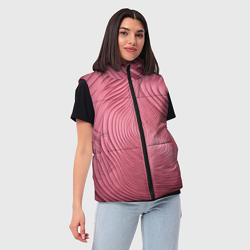 Женский жилет Фантазия в малиновом / 3D-Светло-серый – фото 3