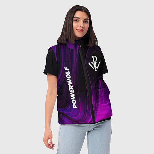Женский жилет Powerwolf violet plasma / 3D-Черный – фото 3