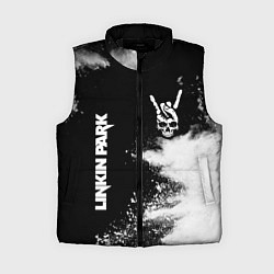 Женский жилет Linkin Park и рок символ на темном фоне, цвет: 3D-черный