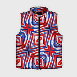 Женский жилет Красная маска абстракция, цвет: 3D-черный