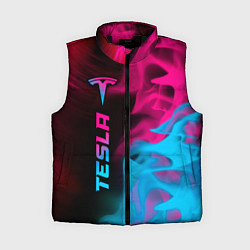 Женский жилет Tesla - neon gradient: по-вертикали, цвет: 3D-черный