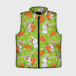 Женский жилет Летние зайчики, цвет: 3D-светло-серый