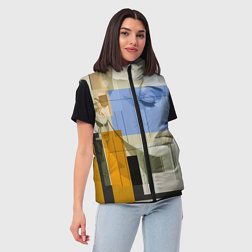 Женский жилет Незнакомка в квадрате / 3D-Черный – фото 3