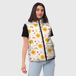 Женский жилет Летний милый паттерн, цвет: 3D-черный — фото 2