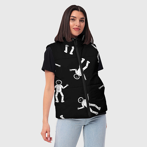 Женский жилет День космонавтики / 3D-Красный – фото 3