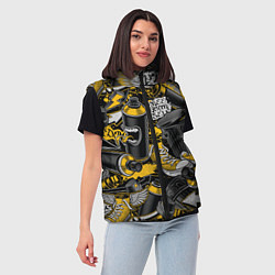 Женский жилет Кеды и граффити урбан стайл, цвет: 3D-черный — фото 2