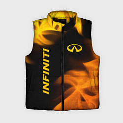 Женский жилет Infiniti - gold gradient: надпись, символ, цвет: 3D-черный