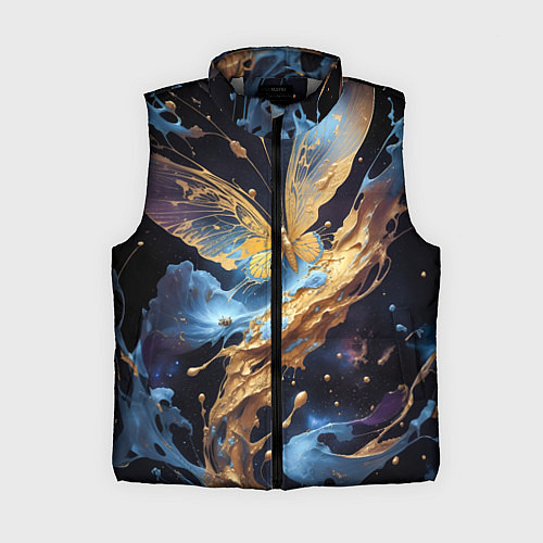 Женский жилет Бабочка краски узор / 3D-Светло-серый – фото 1