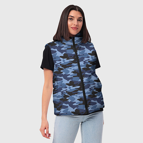 Женский жилет Камуфляж Омона и Росгвардии / 3D-Черный – фото 3