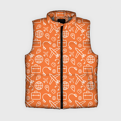 Женский жилет Оранжевое путешествие / 3D-Светло-серый – фото 1