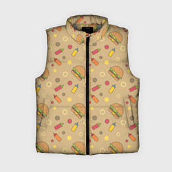 Женский жилет Гамбургеры, цвет: 3D-светло-серый