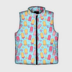 Женский жилет Разноцветные эскимо, паттерн, цвет: 3D-светло-серый