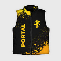 Женский жилет Portal - gold gradient: надпись, символ
