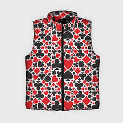 Женский жилет Карточные масти - символика, цвет: 3D-черный